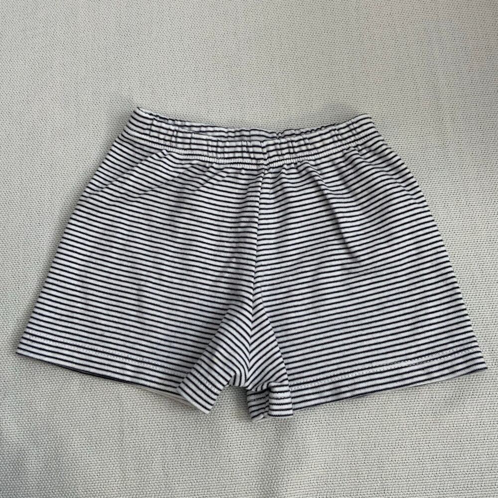 Baby Loren Pima Cotton Black and white stripe shorts size 18-24‎ mo